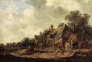 Peasant Huts with a Sweep Well sdg GOYEN, Jan van